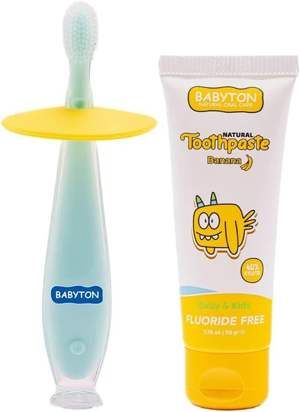 Babyton Doğal Macunu Muz - Silikon Fırça ürün görseli 1