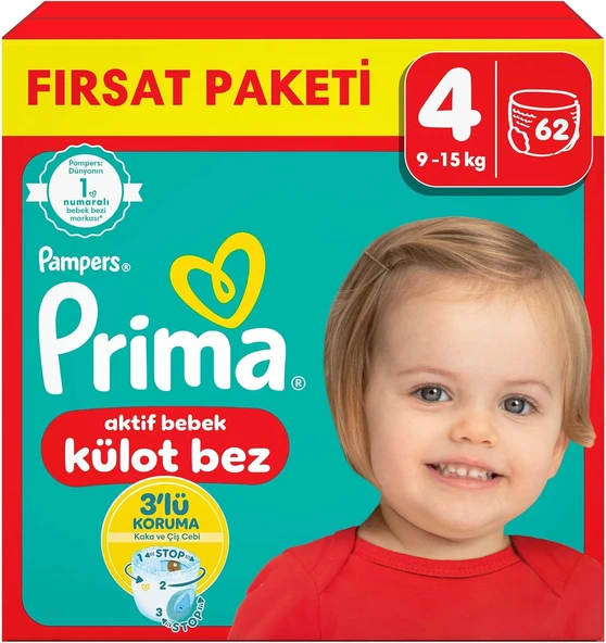 Külot Bebek Bezi 4 Beden 62 Adet Maxi Fırsat Paketi ürün görseli 1