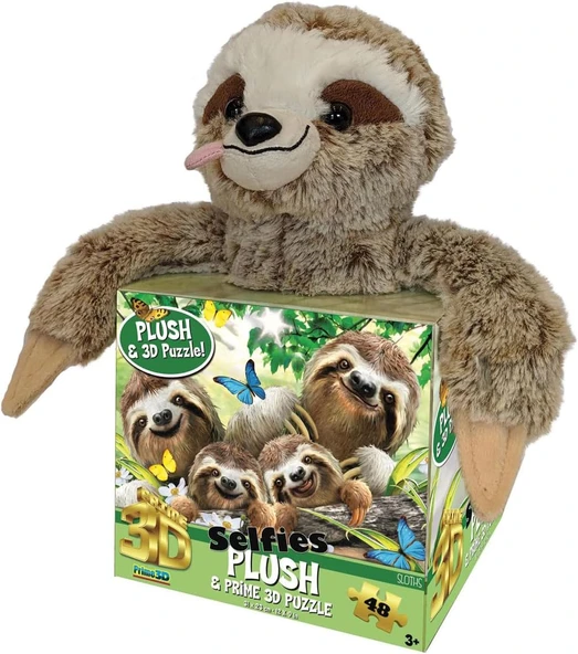 Prime 3D Peluş -Howard Robinsn Sloth Selfie Ile Bulmaca 3D Bulmaca 48 Adet ürün görseli 1