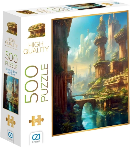 Ca Games Uzaktaki Şehir 500 Parça 2,2Mm Kalınlık 33X48Cm Profesyonel Hobi Puzzle Yapboz Serisi ürün görseli 1