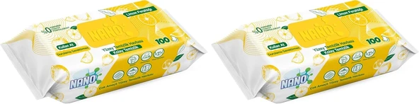 Nano Yüzey Temizlik Havlusu 100'Lü Limon Ferahliği 2Li Paket ürün görseli 1