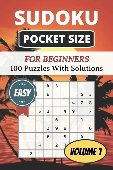 Independently Published Sudoku Pocket Size - Easy (Volume 1): 100 Puzzles | Large Print With Solutions | Great For Beginners | 4 X 6 Inches In Size | Perfect For Traveling ürün görseli 1