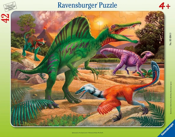 Ravensburger 42 Parça Büyük Çerçeveli Spinosaurus, Dinozor Puzzle ürün görseli 1