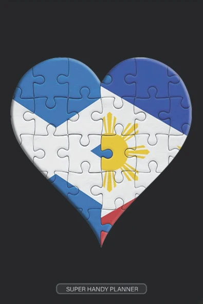 Planner: Scottish Filipino Flag United Heart Jigsaw Puzzle Flags Of Scotland Philippines ürün görseli 1