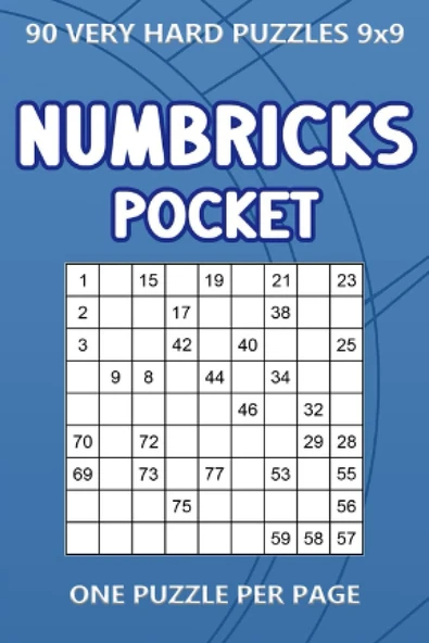 Independently Published Numbricks Pocket: 90 Very Hard Puzzles 9X9 One Puzzle Per Page (4 X 6 Inches In Size) ürün görseli 1