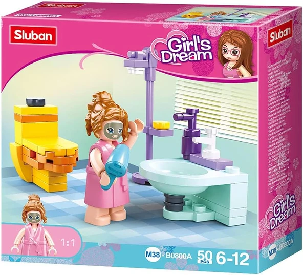 Sluban Girl'S Banyo, Çok Renkli Yapım Seti, 50 Parça ürün görseli 1