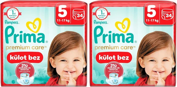 Care Külot Bebek Bezi 5 Numara 34 Adet Junior (2 Paketi) ürün görseli 1