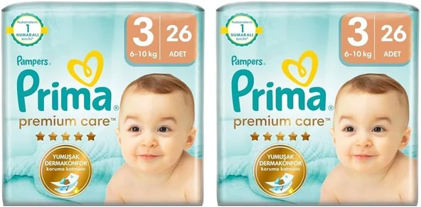 Bebek Bezi Care 3 Numara 26 Adet 2Li Paket ürün görseli 1