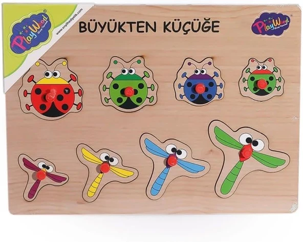 Playwood Ahşap Tutmalı Büyükten Küçüğe Puzzle ürün görseli 1