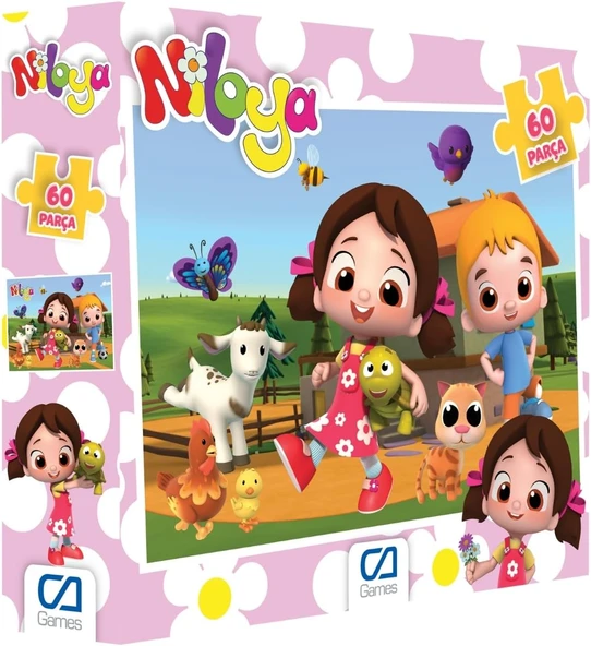 Ca Games Niloya - Çiftlikte Temalı 60 Parça 34X24Cm Çocuk Puzzle Yapboz Serisi ürün görseli 1