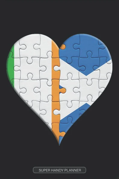 Planner: Irish Scottish Flag United Heart Jigsaw Puzzle Flags Of Ireland Scotland ürün görseli 1