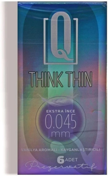 Q Kondom Think Thin 6'Lı Extra Ince 0,045 Mm ürün görseli 1