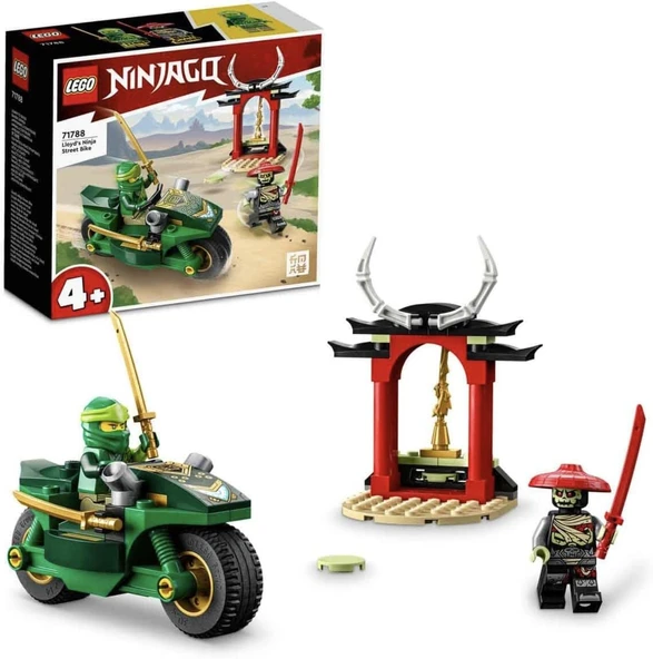Lego® Ninjago® Lloyd’Un Ninja Sokak Motosikleti 71788-4 Yaş Üzeri Çocuklar Için Motosiklet İçeren Başlangıç Düzeyinde Yaratıcı Oyuncak Yapım Seti (64 Parça) ürün görseli 1