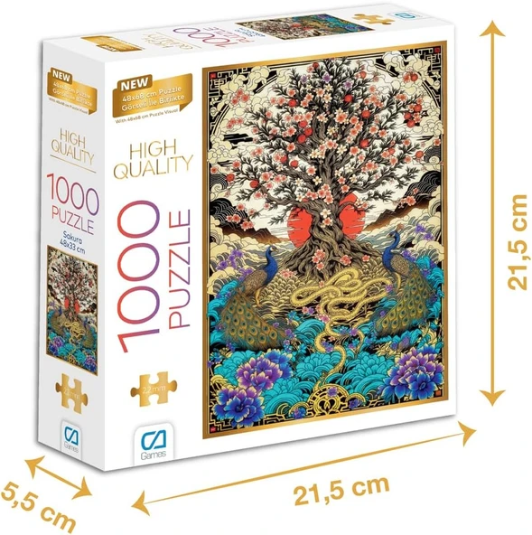 Ca Games Sakura 1000 Parça 2,2Mm Kalınlık 48X68Cm Profesyonel Hobi Puzzle Yapboz Serisi ürün görseli 1