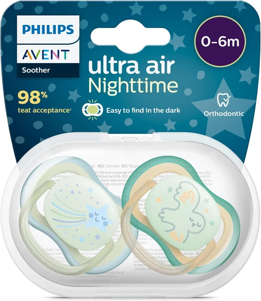 Air Gece Emziği 0-6 Ay, 2'Li Paket, Erkek ürün görseli 1