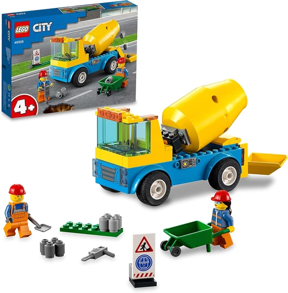 Lego® City Beton Mikseri 60325-4 Yaş Üzeri Çocuklar Için Gerçekçi Oyuncak İnşaat Aracı Yapım Seti (85 Parça) ürün görseli 1