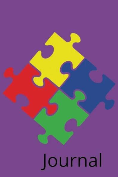 Independently Published Journal: Autism Puzzle On Purple: 6" X 9" 120 Pages ürün görseli 1