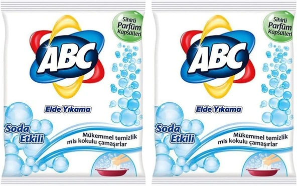 Abc Toz Deterjan 600 Gr Soda Etkili Sade 2Li Paket ürün görseli 1