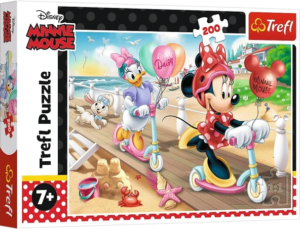 Trefl Puzzle Minnie On The Beach 200 Parça Yapboz ürün görseli 1