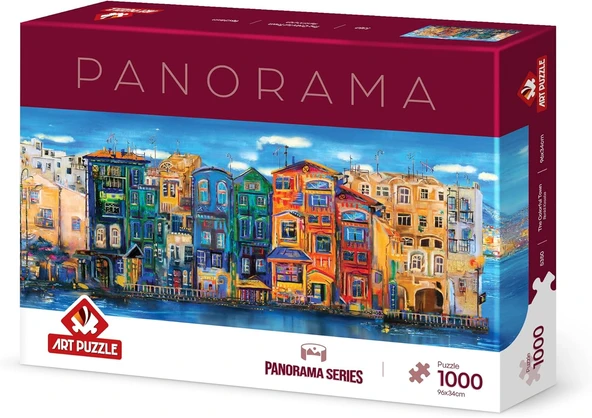 Puzzle Renkli Kasaba 1000 Parça Panorama Puzzle ürün görseli 1