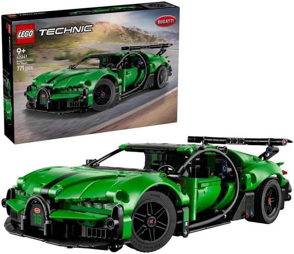 Technic Yeşil Bugatti Chiron Pur Hiper Araba 42241-9 Yaş Üzeri Çocuklar İçin Yaratıcı Oyuncak Yapım Seti (771 Parça) ürün görseli 1
