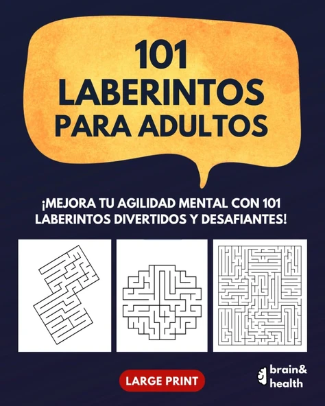 Independently Published 101 Laberintos Adultos Y Niños. Large Print. Puzzles, Games, And Activities. Ideal For Seniors With Alzheimer, Dementia And Memory Loss, ürün görseli 1