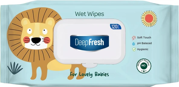 Deep Fresh Islak Mendil Lovely Babies Aslan 120 Yaprak ürün görseli 1