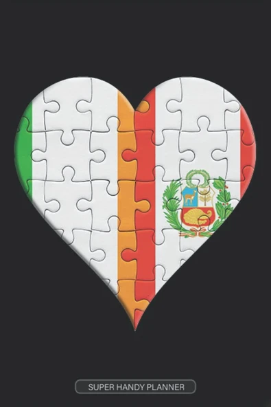 Planner: Irish Peruvian Flag United Heart Jigsaw Puzzle Flags Of Ireland Peru ürün görseli 1