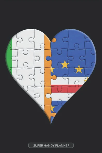 Planner: Irish Cape Verdean Flag United Heart Jigsaw Puzzle Flags Of Ireland Cape Verde ürün görseli 1