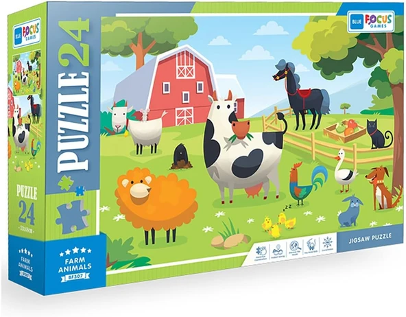Focus 24 Parça - Farm Animals (Çi̇ftli̇k Hayvanlari) ürün görseli 1