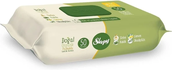 Sleepy Doğal Organik Pamuklu Temizlik Havlusu 50 Yaprak ürün görseli 1