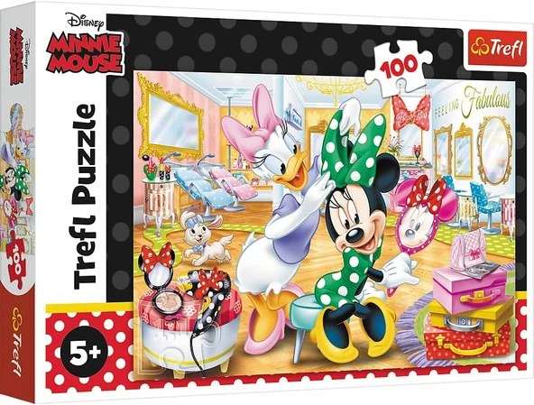 Trefl, Yapboz, Minnie Güzellik Stüdyosunda, Minnie, 100 Parça, 5 Yaşından Büyük Çocuklar Için ürün görseli 1