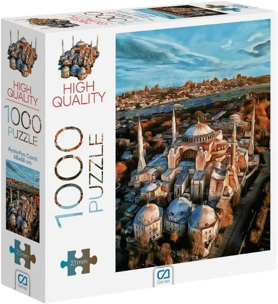 Ca Games Ayasofya Camii 1000 Parça 2,2Mm Kalınlık 48X68Cm Profesyonel Hobi Puzzle Yapboz Serisi ürün görseli 1