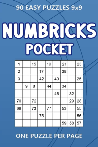 Independently Published Numbricks Pocket: 90 Easy Puzzles 9X9 One Puzzle Per Page (4 X 6 Inches In Size) ürün görseli 1