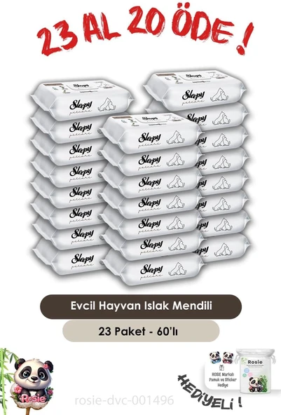 Sleepy 23 Al 20 Öde Petcare Evcil Hayvan Islak Havlusu 60'Lı ürün görseli 1