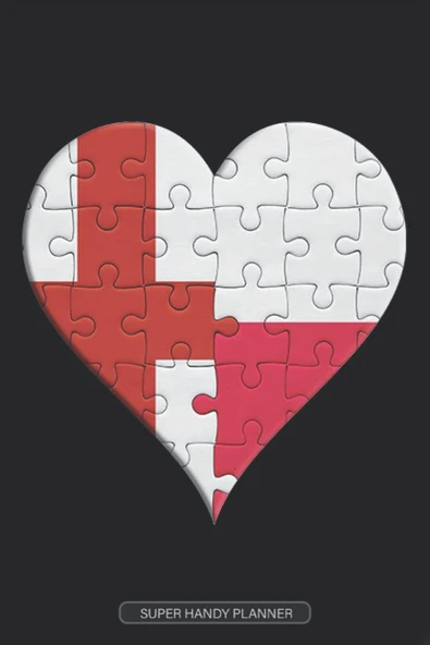 Planner: English Polish Flag United Heart Jigsaw Puzzle Flags Of England Poland ürün görseli 1