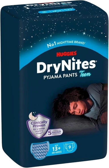 Huggıes Drynites Erkek Emici Gece Külodu 13+ Yaş 48-60 Kg 9Lu ürün görseli 1