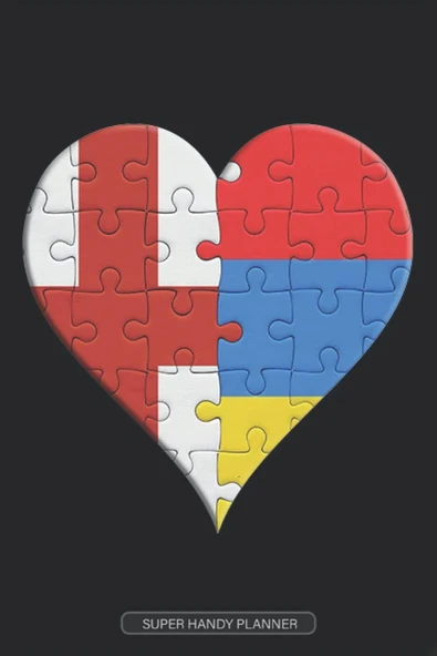 Planner: English Armenian Flag United Heart Jigsaw Puzzle Flags Of England Armenia ürün görseli 1