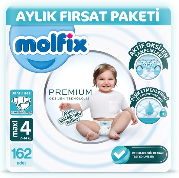 Molfix Aylık Fırsat Paketi 4 Beden 162 Adet ürün görseli 1