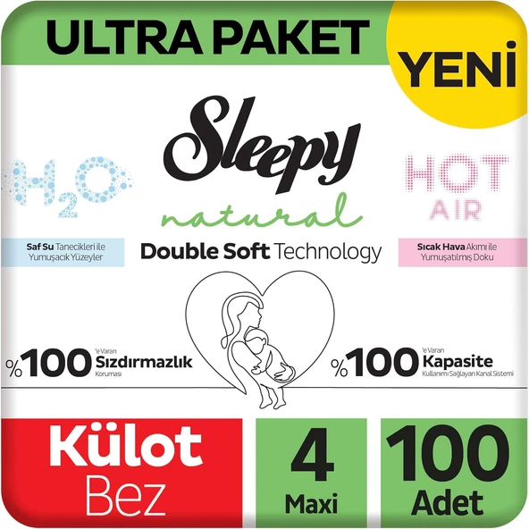 Sleepy Double Paket Külot Bez 4 Numara Maxi 100 Adet ürün görseli 1