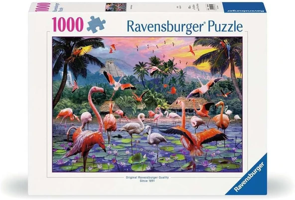Ravensburger 1000 Parçalı Puzzle Flamingolar ürün görseli 1