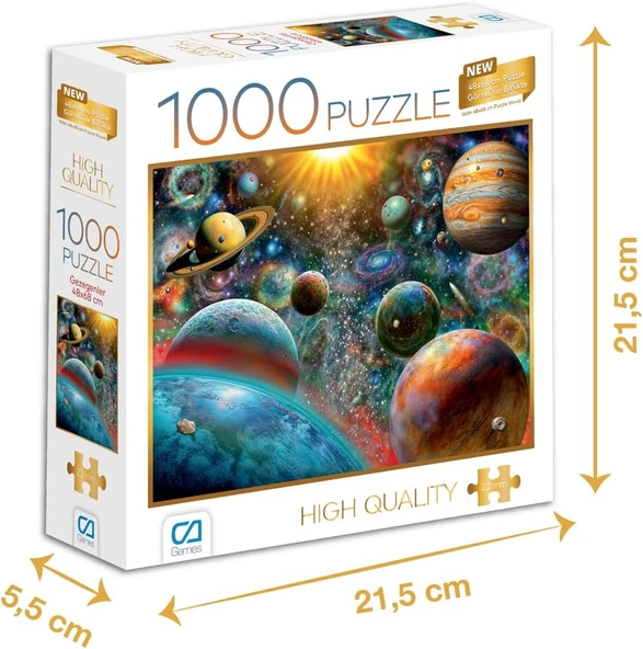 Ca Games Gezegenler 1000 Parça 2,2Mm Kalınlık 48X68Cm Profesyonel Hobi Puzzle Yapboz Serisi ürün görseli 1