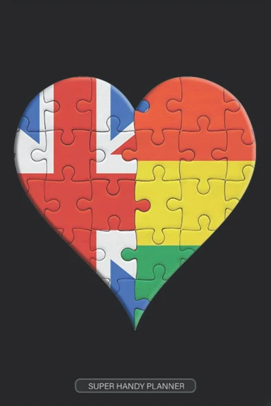 Planner: British Bolivian Flag United Heart Jigsaw Puzzle Flags Of Great Britain Bolivia ürün görseli 1
