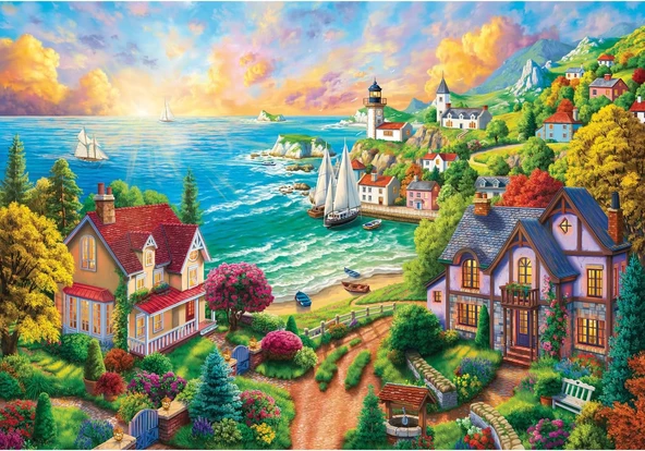 Anatolian Puzzle - Sahildeki Köy / 260 Parça Puzzle, #3343 ürün görseli 1