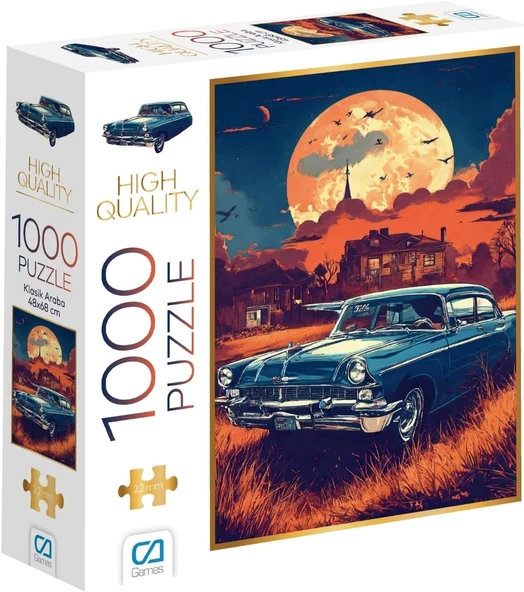 Ca Games Klasik Araba 1000 Parça 2,2Mm Kalınlık 48X68Cm Profesyonel Hobi Puzzle Yapboz Serisi ürün görseli 1