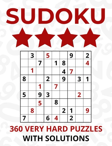 Sudoku Puzzles With Solutions - 360 Very Hard Sudokus - 8.5X11 Large Size: Great Gift Idea For Adults, Teens And Kids Who Love Sudoku Puzzles ürün görseli 1