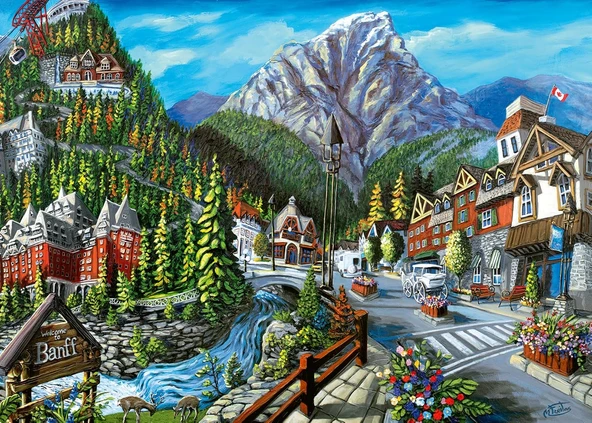 Ravensburger 164813 1000 Parça Puzzle Banff Wanderlust Wanderlust, Çok Renkli ürün görseli 1