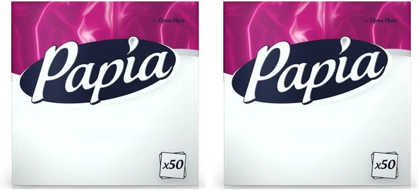 Papia Trendy Peçete 50 2Li Paket ürün görseli 1