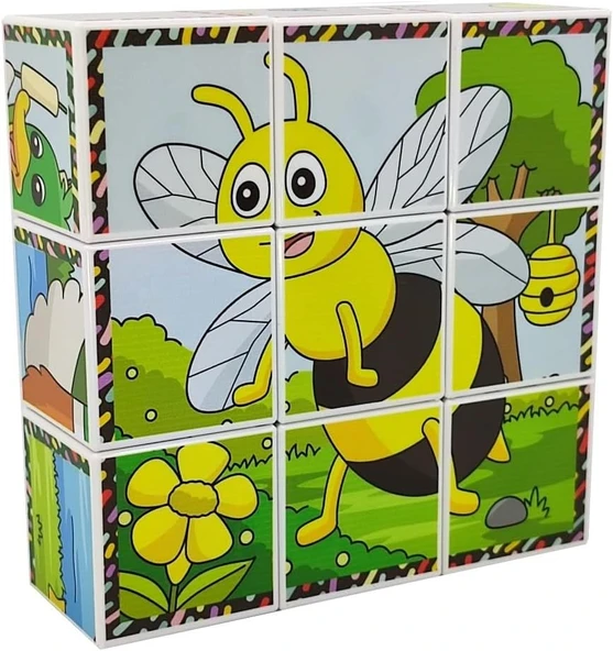Küpss Uçan Hayvanlar 3D Manyetik Puzzle (9 Mıknatıslı Küp 6 Yapboz) ürün görseli 1