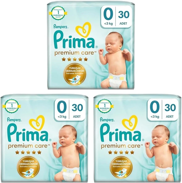Bebek Bezi Care 0 Numara 30 Adet 3Lü Paket ürün görseli 1